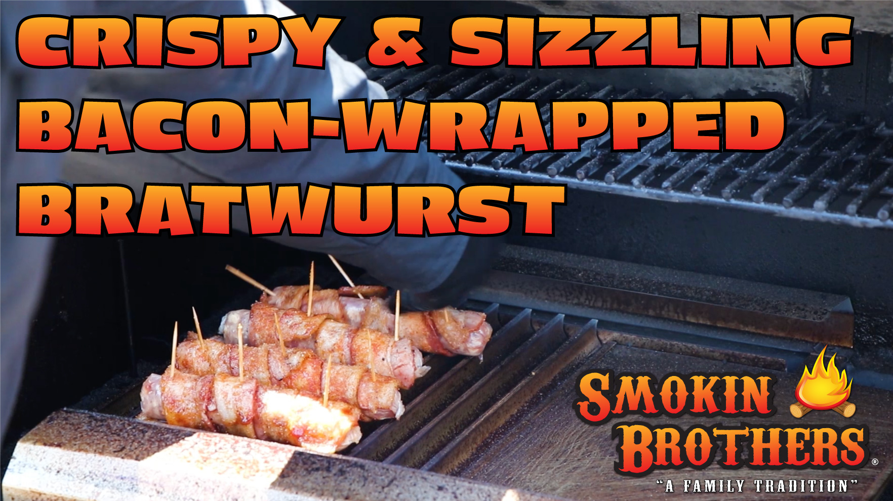 Crispy & Sizzling Bacon-Wrapped Bratwurst on a Pellet Grill